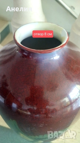 Ваза с лотус и райска птица , снимка 6 - Вази - 51553912