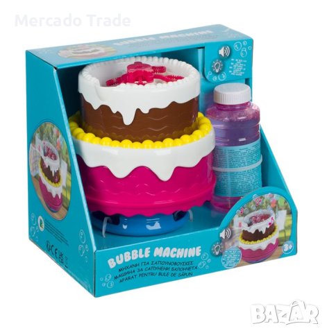 Машинка за сапунени балони Mercado Trade, За деца, Със Светлини, Торта, снимка 3 - Електрически играчки - 40599135