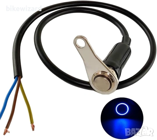 5A/12V бутон с осветление за мотор НОВ