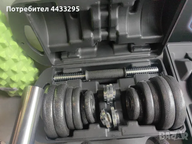 дъмбели к-кт/щанга 50 кг комплект, снимка 8 - Фитнес уреди - 50042221