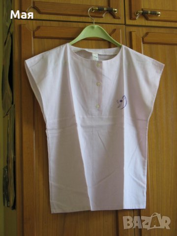 Нова блузка с паднало ръкавче и бродерия, снимка 1