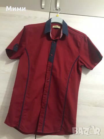Мъжка риза с къс ръкав.