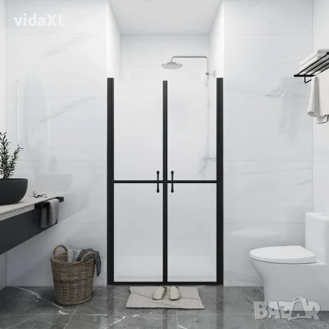 vidaXL Врата за душ, матирано ESG стъкло, (93-96)x190 см, снимка 2 - Душове - 56146091