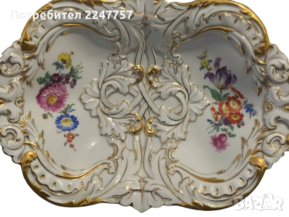 Фруктиера Meissen, снимка 4 - Антикварни и старинни предмети - 52253296
