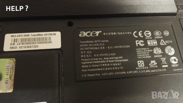 Acer TravelMate 4070 на части, снимка 5 - Части за лаптопи - 30565405