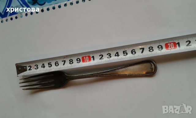 Посребрена вилица-антика, снимка 6 - Антикварни и старинни предмети - 39551915
