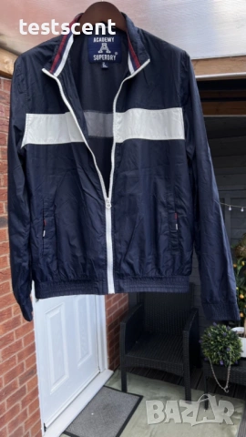 Спортно мъжко яке Superdry Academy Club House Jacket 2XL – Lightweight Navy XXL, снимка 2 - Якета - 54313202