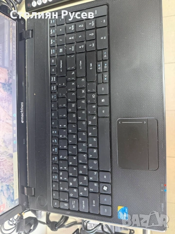 1704 лаптоп Emachine  15 инча -цена 100 eвро / 195,58 лева - 512 GB хард диск - процесор i3  2.4GHZ , снимка 2 - Лаптопи за работа - 54226256