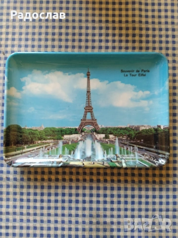 стар сувенир чинийка Париж