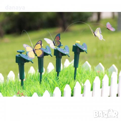 364 Градинска соларна летяща пеперуда декорация за градина балкон, снимка 11 - Градински мебели, декорация  - 21474438