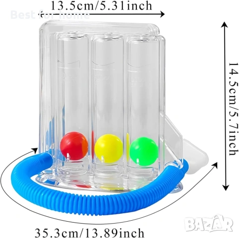 Уред за дълбоко дишане и белодробен тренажор, снимка 2 - Други стоки за дома - 54124775
