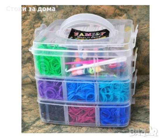 Детски комплект за плетене на гривни, снимка 2 - Гривни - 52422725