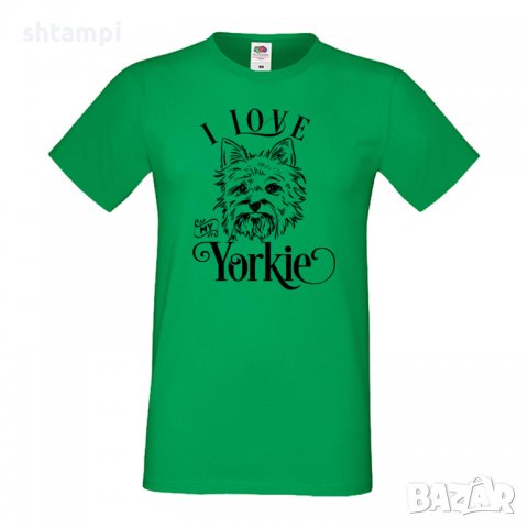 Мъжка тениска I Love My Yorkie Dog,Куче, животно,подарък,изненада, снимка 6 - Тениски - 36935819