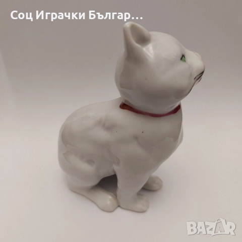 Стара Българска Порцеланова Фигура Коте, снимка 3 - Колекции - 52936454