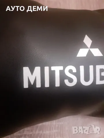 ТОП Цена за 2 броя кожени възглавнички с лого и надпис Мицубиши Mitsubishi, снимка 2 - Аксесоари и консумативи - 48894411