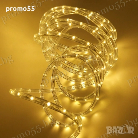 Коледен светещ Led маркуч в магична топла свелина 20м., снимка 4 - Други - 52587631