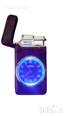 ветроупорни запалка+кварцов часовник, снимка 2 - Запалки - 52345667