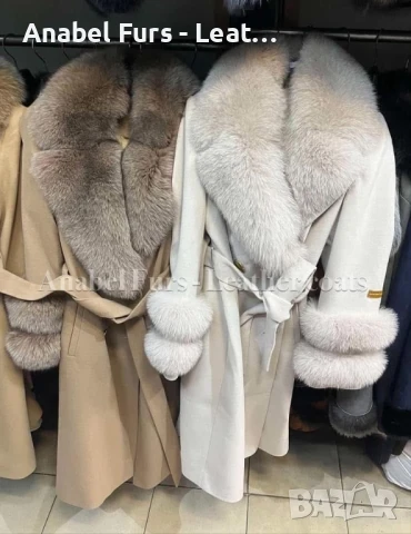 Дамски палта с подплата от вълна и естествен косъм от лисица /алпака/