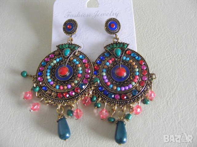  Страхотни обеци, стил Николета Лозанова , снимка 2 - Обеци - 36905262