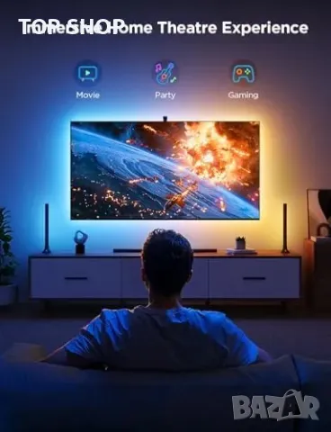 Ново Govee осветление и светлинни барове за 55-65” TV, гласов контрол, снимка 6 - Лед осветление - 49321406