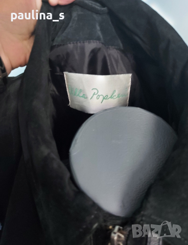 Манто ”Ulla Popken” / естествен велур и кожа / голям размер , снимка 12 - Палта, манта - 16951950