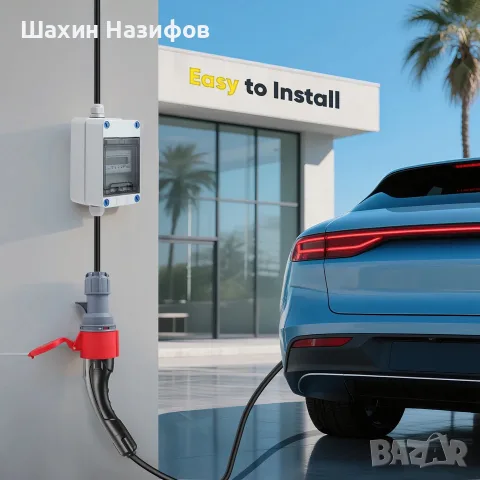 Мобилен електрически брояч, 3 фази, 32A, 400V, със щепсел и куплунг CEE 5G 2.5, 1.1м, IP66, снимка 2 - Други машини и части - 55666200