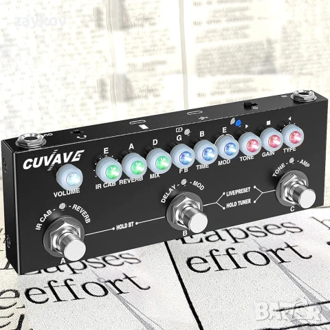 Cube Baby Мулти-ефектен китарен педал с забавяне, хорус, фазер и реверберация, снимка 5 - Китари - 53196220