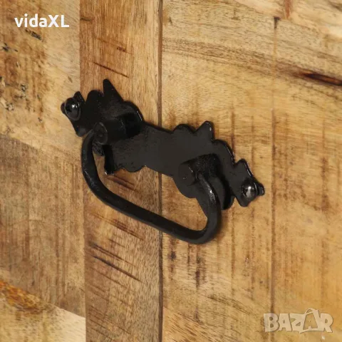 vidaXL Маса за кафе грубо мангово дърво 70x70x40 см, снимка 10 - Маси - 56146444