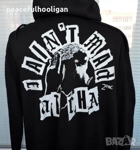 Tupac 2Pac I Ain't Mad At Cha Hoodie Pull&Bear -мъжки суичър с качулка с етикет размер XL , снимка 8 - Суичъри - 50411863