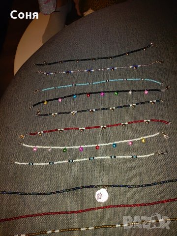 Гривни за крак и гердани за врат с мъниста , снимка 2 - Гривни - 31616232