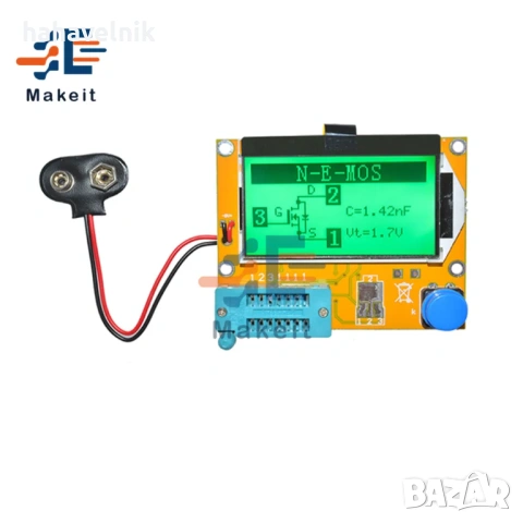 Мултифункционален мултицет Mega328 / Тестер на електронни елементи LCM-T4
