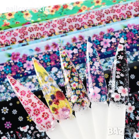 16 цвята комплект фолио за маникюр Т18, снимка 3 - Продукти за маникюр - 30051073