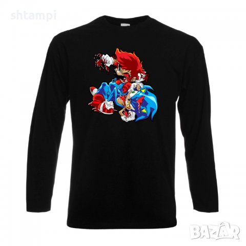 Мъжка тениска Mario Zombie VS Sonic Zombie Игра,Изненада,Подарък,Празник,Повод, снимка 2 - Тениски - 37238486