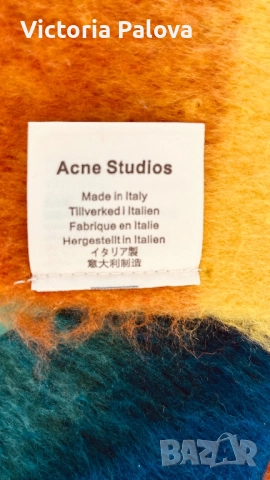 Модна къща ACNE STUDIOS дизайнерски шал лукс алпака мохер, снимка 11 - Шалове - 52861614