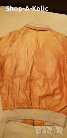 Classic Vintage Genuine Leather Bomber Jacket, снимка 4 - Якета - 35152868