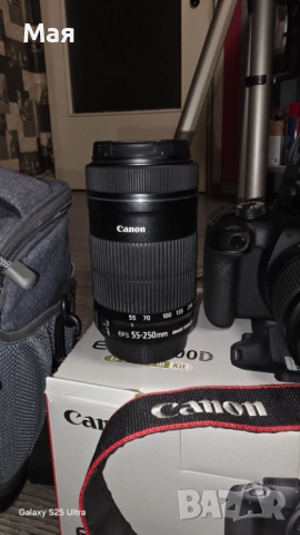 Фотоапарат Canon EOS 4000d+efs 18-55mm, снимка 3 - Фотоапарати - 52665460