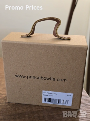 Promo сива луксозна ленена папийонка + кърпичка , снимка 2 - Други - 53149192