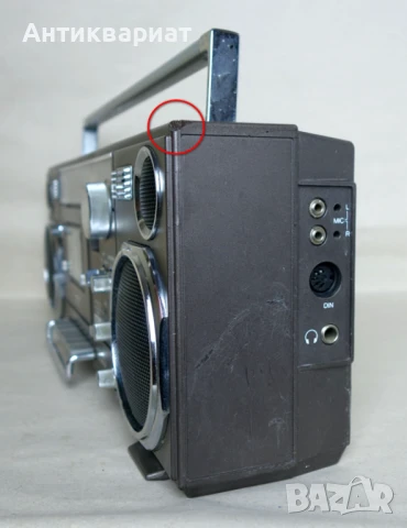 Мини BOOMBOX, радиокасетофон Sanwa 7096 / Japan, снимка 7 - Радиокасетофони, транзистори - 51008661
