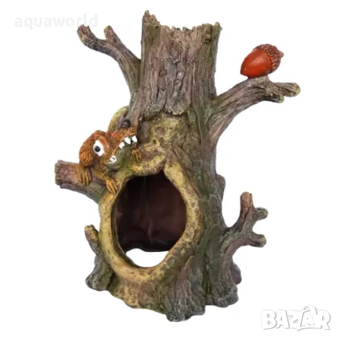 "ПРОМОЦИЯ" Изкуствена декорация - Хралупа с катерица, снимка 2 - Оборудване за аквариуми - 47354511