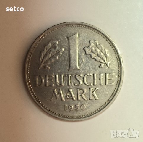 Германия 1 марка 1950 година "D" - Мюнхен е108, снимка 1 - Нумизматика и бонистика - 42429312