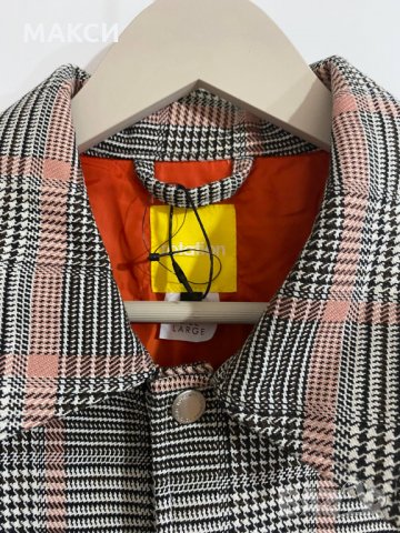 Марково стилно модерно ватирано яке с джобове, капси и топла мека подплата в актуален десен каре, снимка 8 - Якета - 35023008