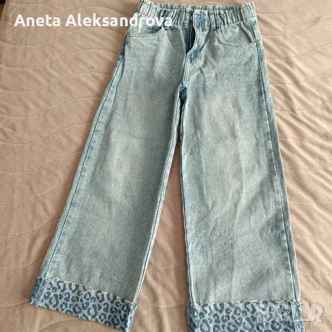 Дънки с широки с ластик., снимка 3 - Детски панталони и дънки - 56412087