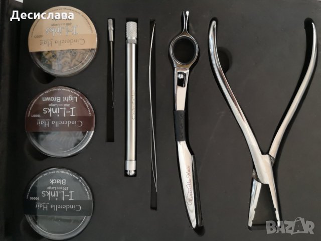 Комплект инструменти / поставяне на треси / кичури / екстеншън, снимка 6 - Фризьорски принадлежности - 31063850