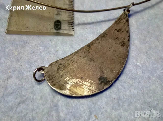 РАЗКОШНА СРЕБЪРНА ОГЪРЛИЦА с КРАЛСКИ СЕДЕФ СРЕБРО ВИСОКА ПРОБА РЪЧНА РАБОТА ЧАСТ от КОМПЛЕКТ 47560, снимка 13 - Антикварни и старинни предмети - 49656358