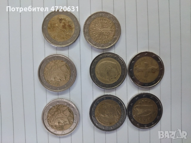 Монети от 2 евро цената е за всички монети, снимка 2 - Нумизматика и бонистика - 53256867