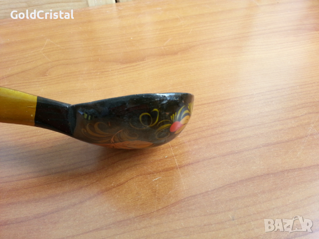 Руски дървен черпак лъжица, снимка 6 - Антикварни и старинни предмети - 36474127