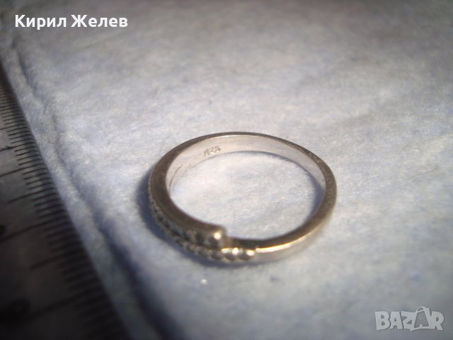СКЪПОЦЕНЕН СРЕБЪРЕН МОДЕН АРТ ПРЪСТЕН СРЕБРО 925 с ФАСЕТИРАНИ ЮВЕЛИРНО ЦИРКОНИ 32426, снимка 7 - Пръстени - 38352310