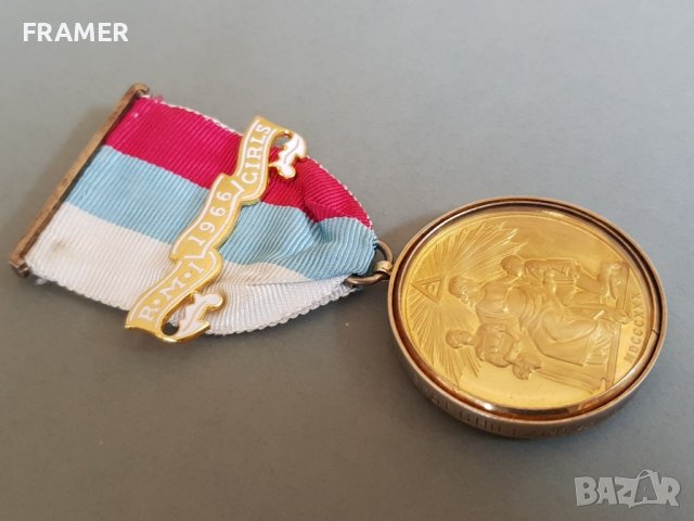 Сребърен позлата емайл Медал Орден Масонски Англия Лондон 2, снимка 3 - Антикварни и старинни предмети - 42484417