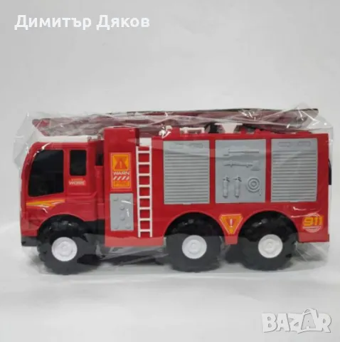 Детска голяма пожарна кола, която пръска вода, снимка 4 - Коли, камиони, мотори, писти - 48110753