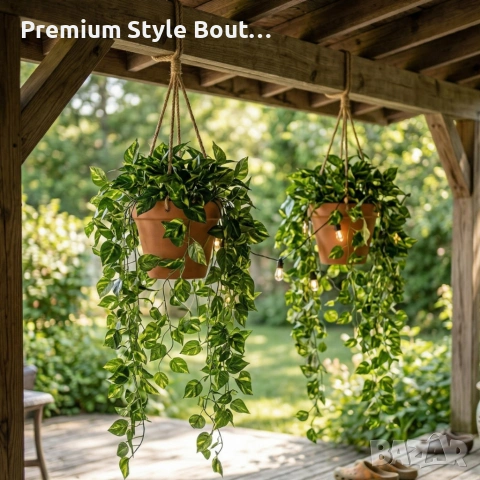 Комплект 5 бр. изкуствен бръшлян обща дължина 11.5 м – реалистична висяща декорация 